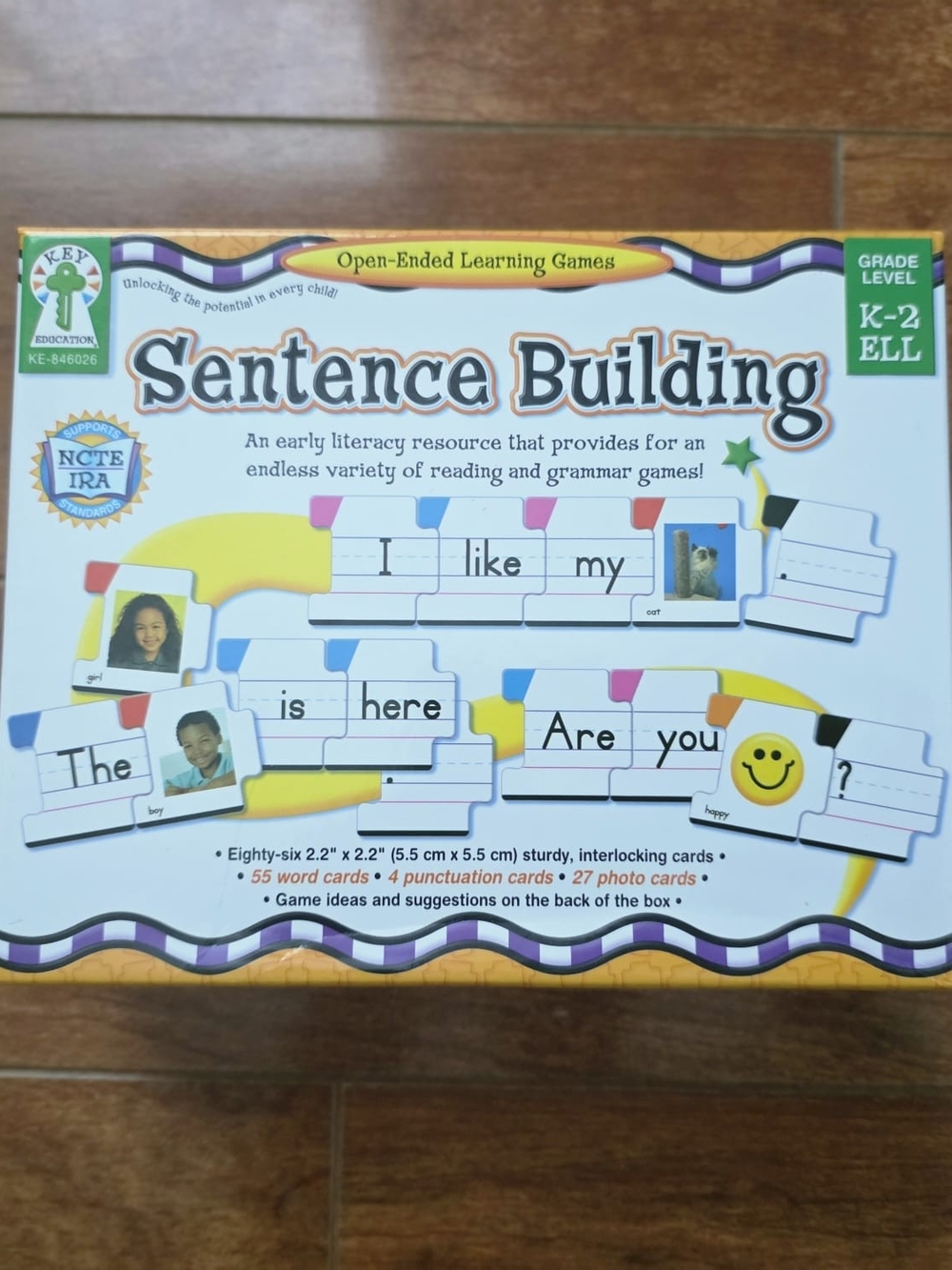 Sentence Building Sight Word and Picture Matching Learning Set - White